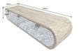 TV-Board Natural 160cm hängend Akazie Timber natur mit Rock Look Front - Bild 8