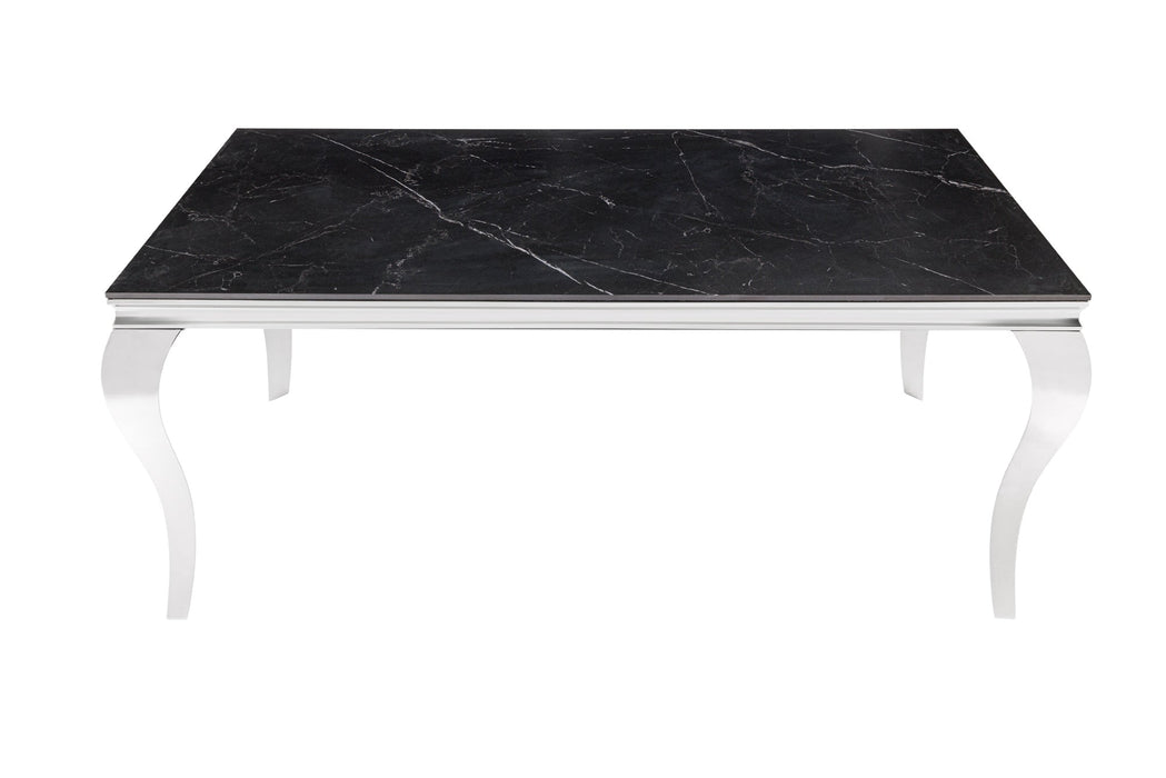 Esstisch Barock 180cm Chrom Sinterstein