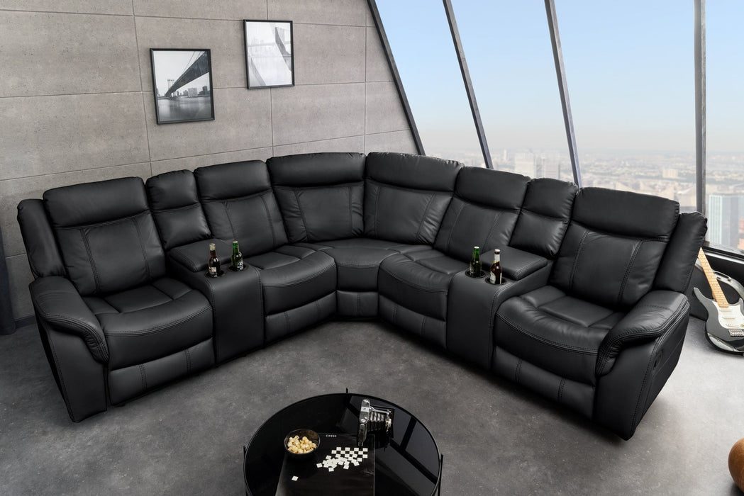 Kinosessel HOLLYWOD 5-Sitzer Kunstleder schwarz - Bild 2