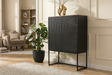 Highboard ORBIT 120cm 3D-Optik Mango Timber schwarz - Bild 3