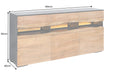 Sideboard Pure Akazie 180cm Akazie Holz natürliche Kante w/ LED Licht - Bild 7