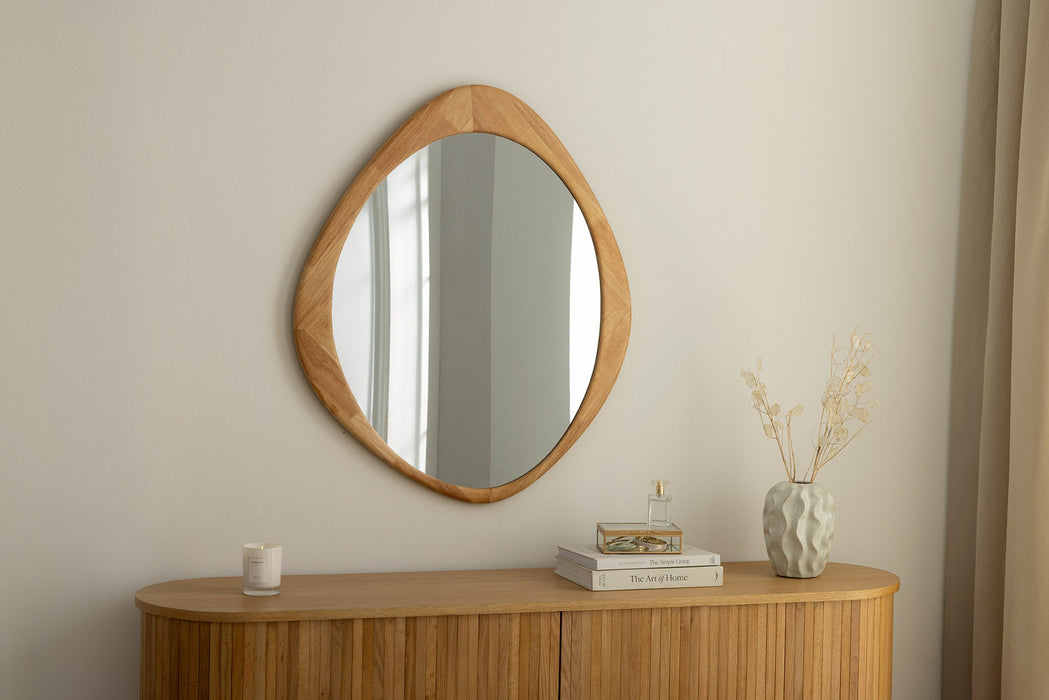 Wandspiegel Natural 90cm Eiche Seitenansicht