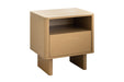 Nachttisch Abstry 50cm 3D natur mit Travertinmarmor Keramikplatte