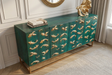 Sideboard GOLDEN Lagune 180cm 3D Mango Holz türkis Metall gold - Bild 3