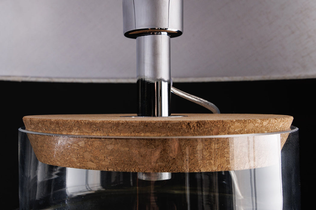 Tischleuchte Elegante 80cm Glas befüllbar