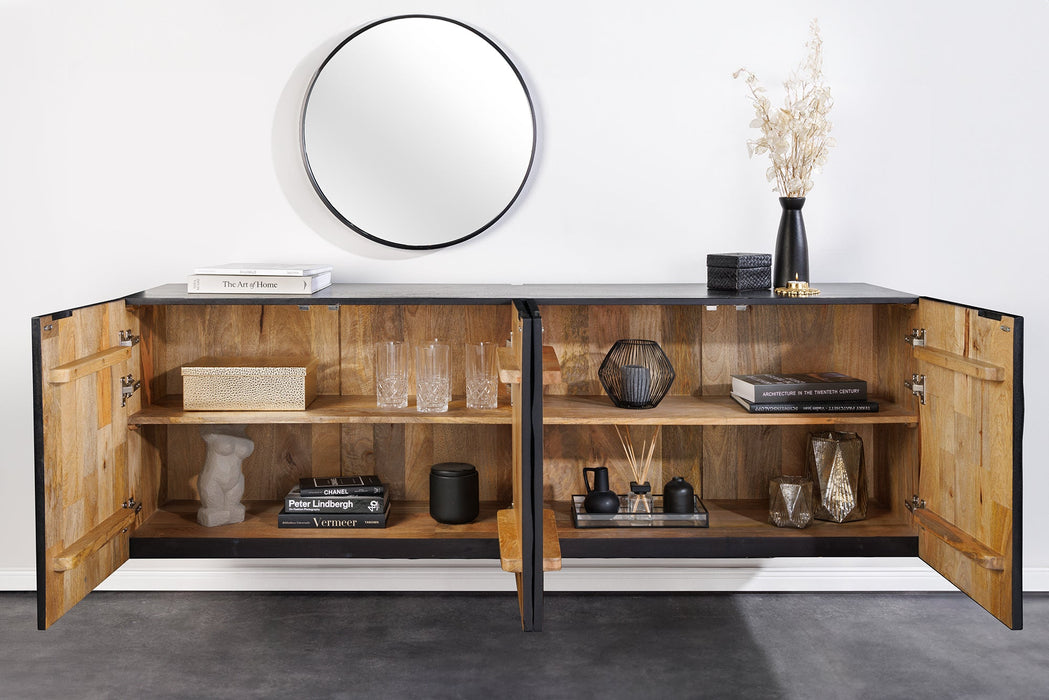 Sideboard Val Ferret 180cm 3D hanging black mango wood