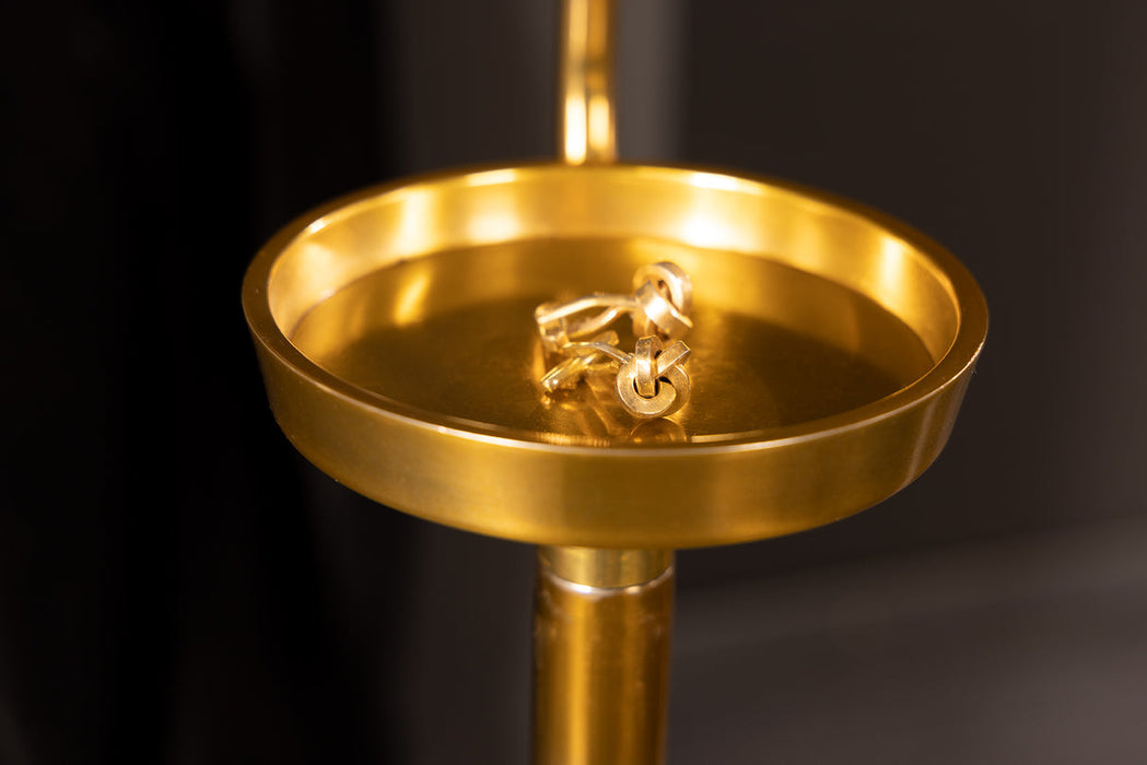 Valet Garderobenständer 130cm goldfarbenes Aluminium