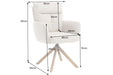 Drehstuhl Grand Henry 360° auto return texturierter Stoff grau mit Gestell Eiche Timber - Bild 10