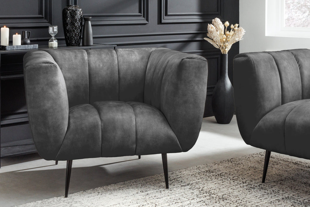 Sessel Elegance Samt grau