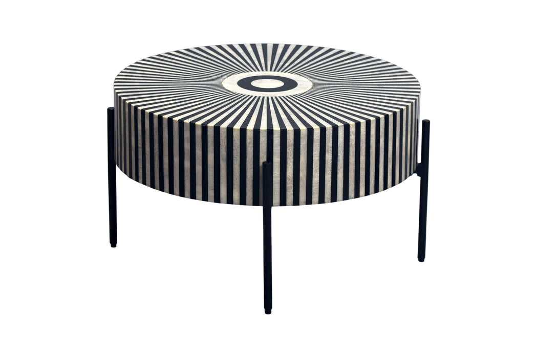 Elfenbein Detail Couchtisch HAMONY Bio 65cm