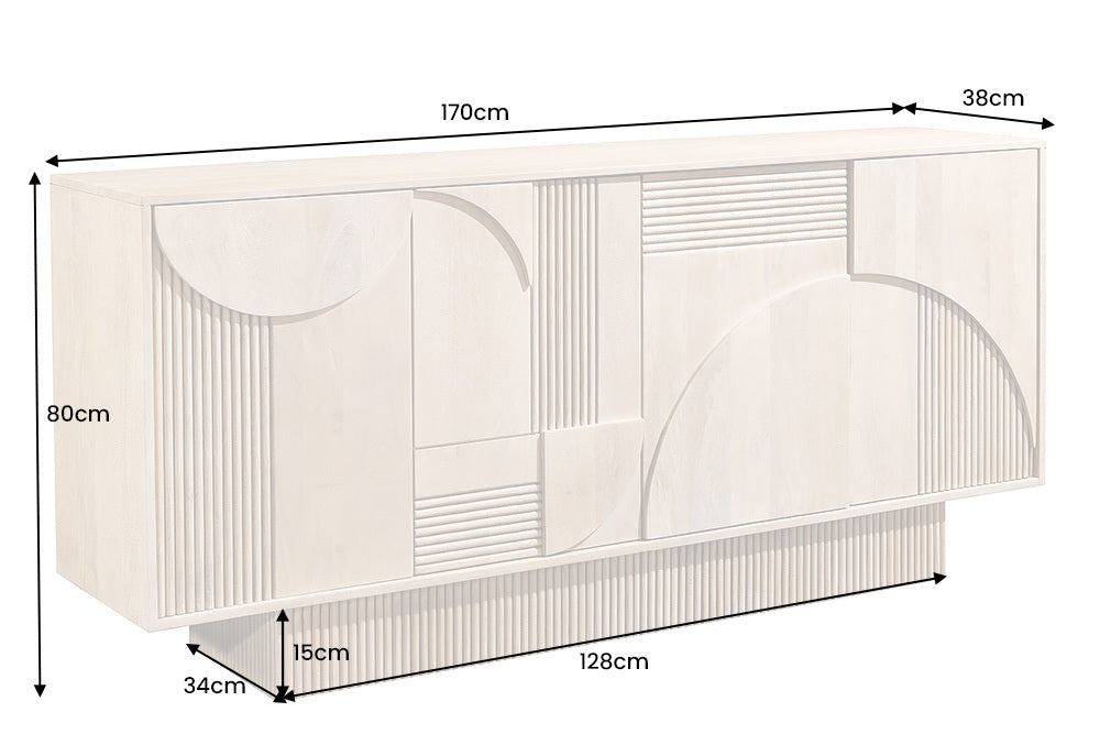 Sideboard Aesthetics 170cm Mango weiss