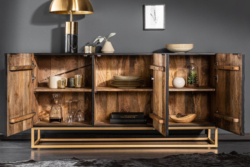 Sideboard Val Ferret 140cm Mango schwarz
