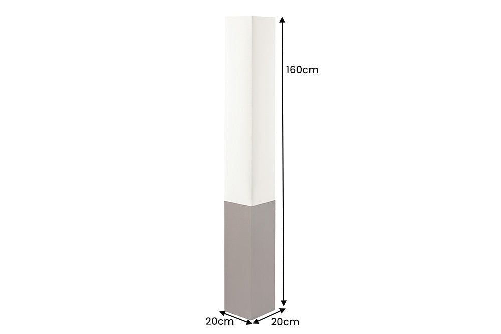 Stehleuchte New York CLASSIC 160cm braun mit weißem Lampenschirm - Bild 4