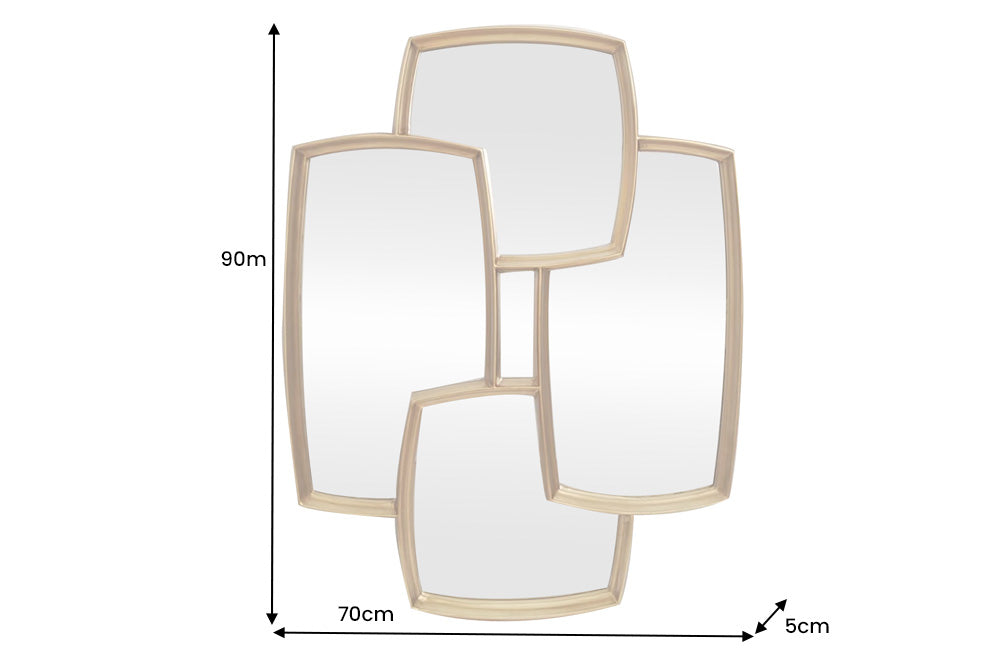 Wandspiegel Quara gold im Wohnraum