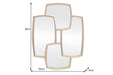 Wandspiegel Quara gold im Wohnraum