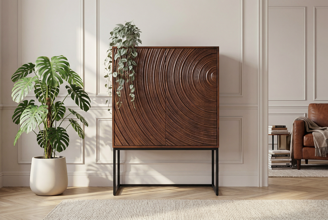 Highboard ORBIT 120cm 3D braun mango Timber - Bild 2