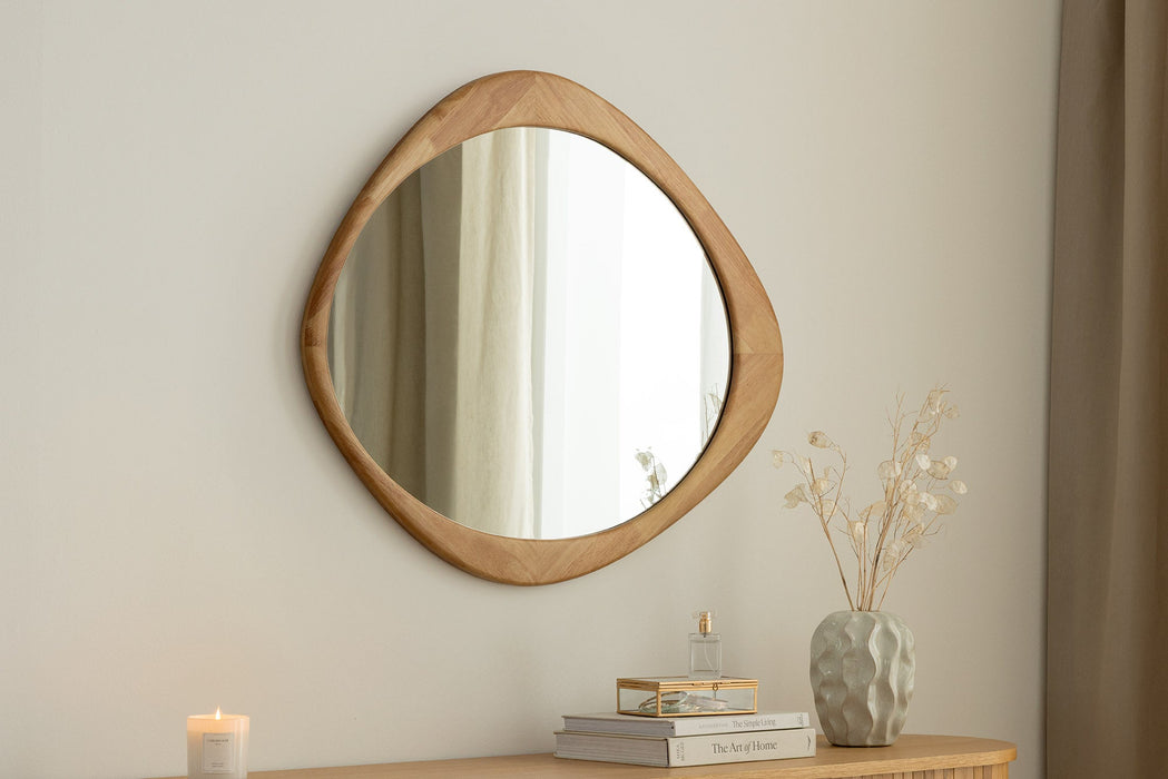 Wandspiegel Natural 90cm Eiche im Wohnraum
