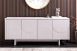 Sideboard Abstry 180cm 3D mit Keramikplatte aus weißem Marmor - Bild 3
