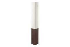 Stehleuchte New York CLASSIC 160cm braun mit weißem Lampenschirm