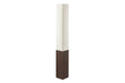 Stehleuchte New York CLASSIC 160cm braun mit weißem Lampenschirm