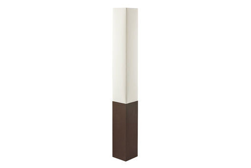 Stehleuchte New York CLASSIC 160cm braun mit weißem Lampenschirm