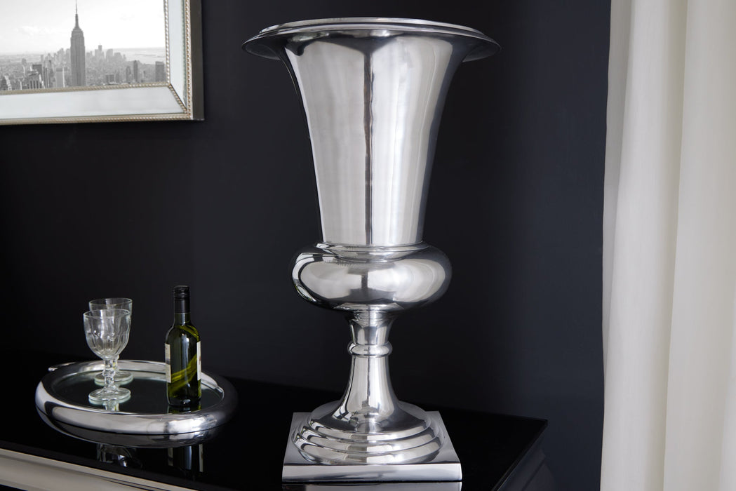 Vase Triumph 75cm silber aluminium