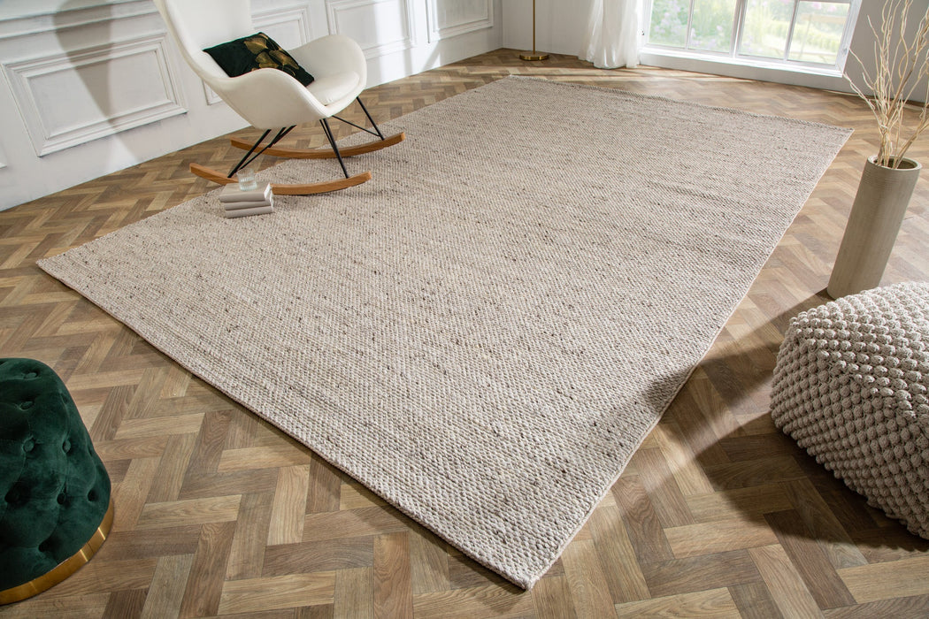 Teppich WOLLE 350x240cm silbergrau