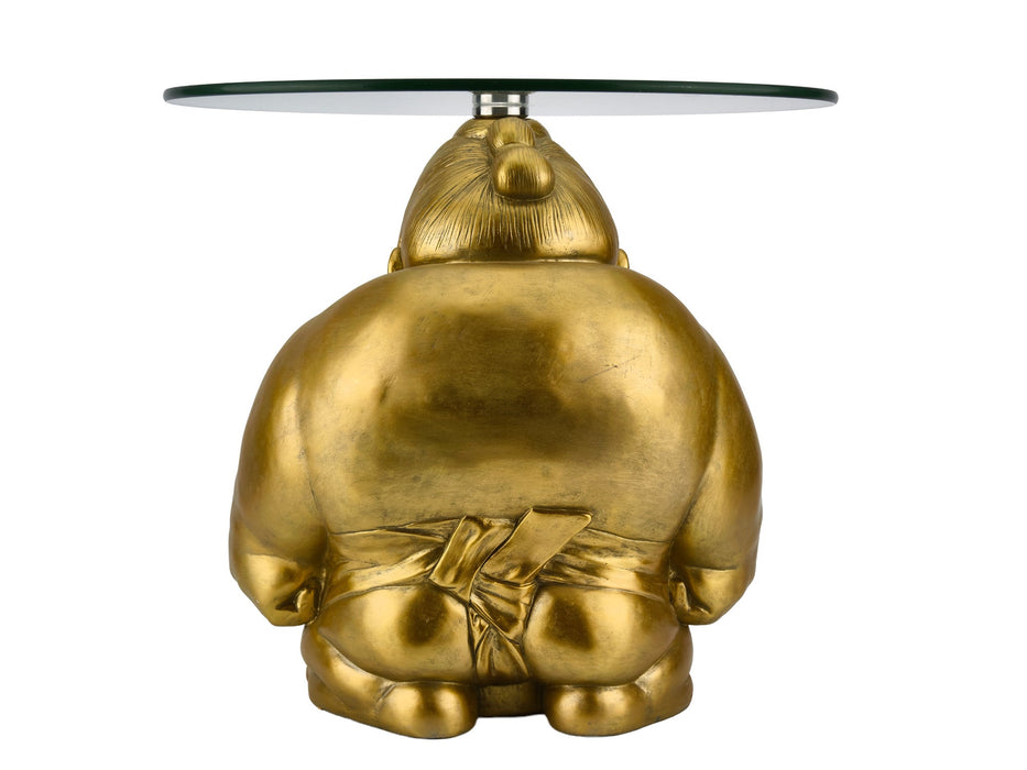 Couchtisch SUMO 55cm rund Glas gold - Bild 5