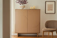 Highboard Abstry 130cm 3D natur mit Keramikplatte aus Travertinmarmor - Bild 2