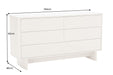 Sideboard Abstry 150cm 3D weiß mit weißer Marmorplatte aus Keramik - Bild 9