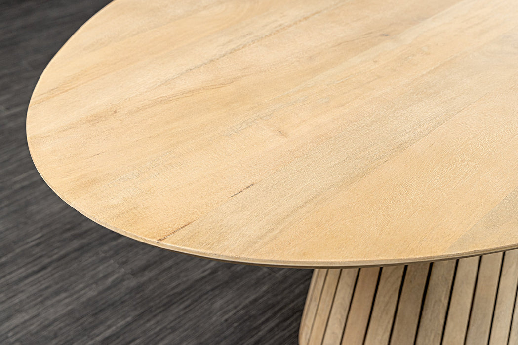 Esstisch ART DECO 220cm oval Tischplatte 26mm Mangoholz