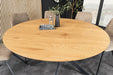 Esstisch Heliux 120cm rund natur Ungezähmte Eiche Holzoptik mit schwarzem Metallgestell - Bild 4