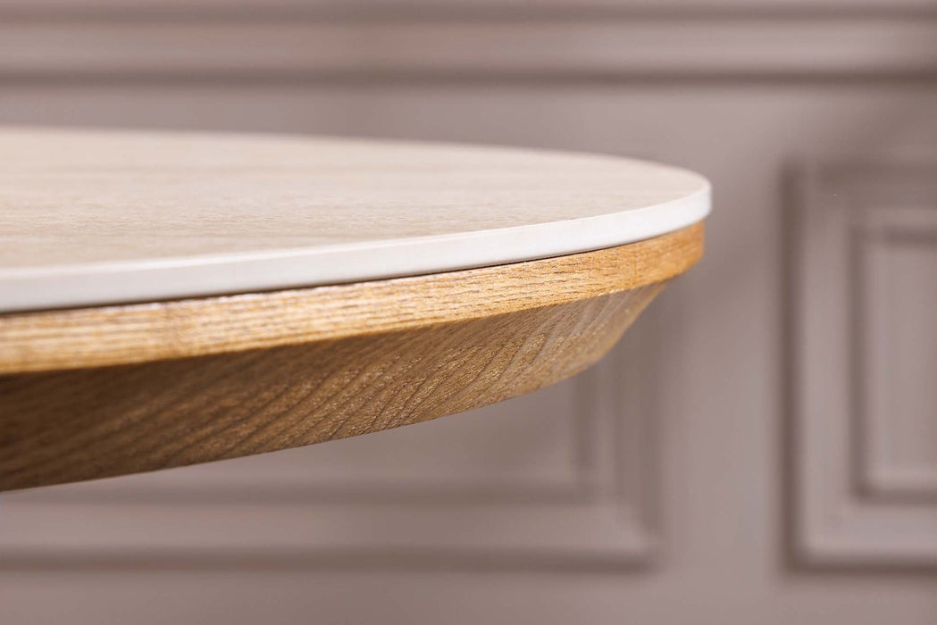 Esstisch Saloon 160-200cm ausziehbar Eiche Timber look Keramikplatte Travertin - Bild 5