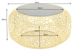 Couchtisch Whirl 75cm gehärtetes schwarzes Glas Sockel gold - Bild 3