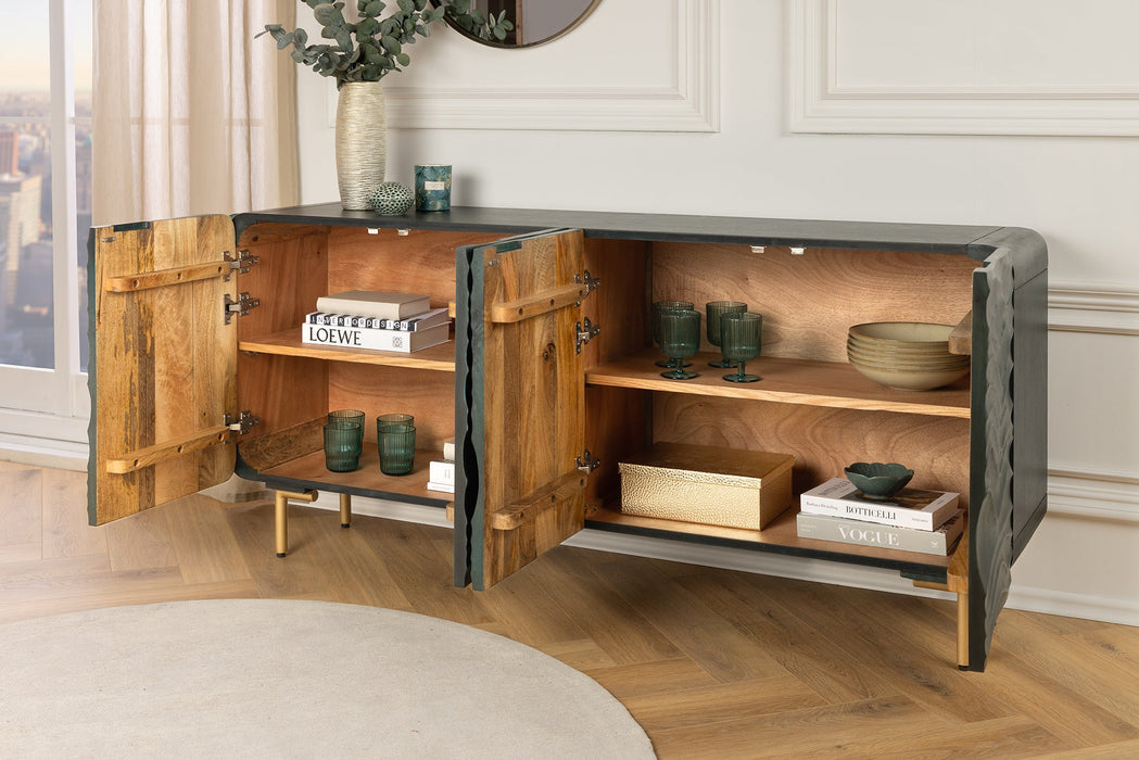 Sideboard Vagas 160cm türkis Mangoholz