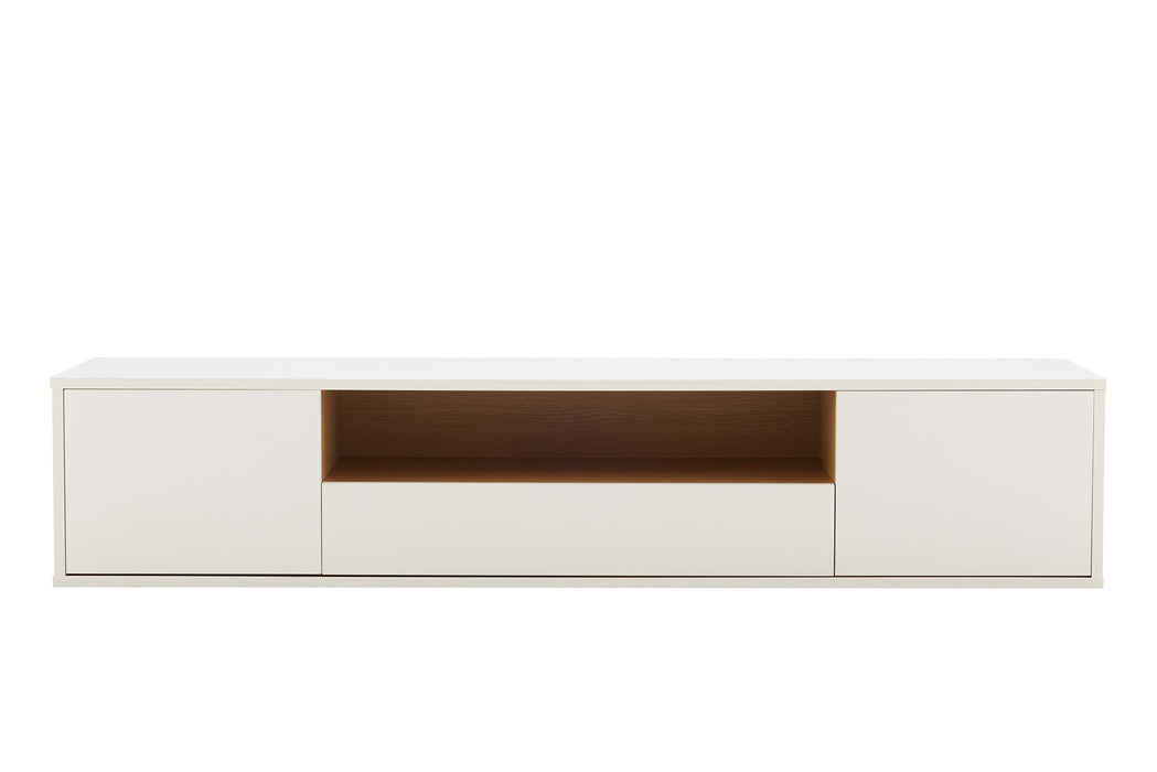 TV-Board Penthouse 150cm hängend weiß natur - Bild 3