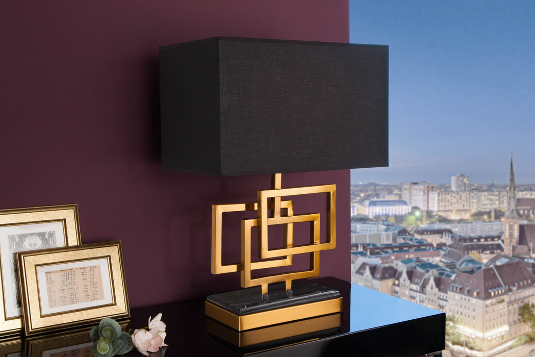Tischleuchte Canvas 56cm gold