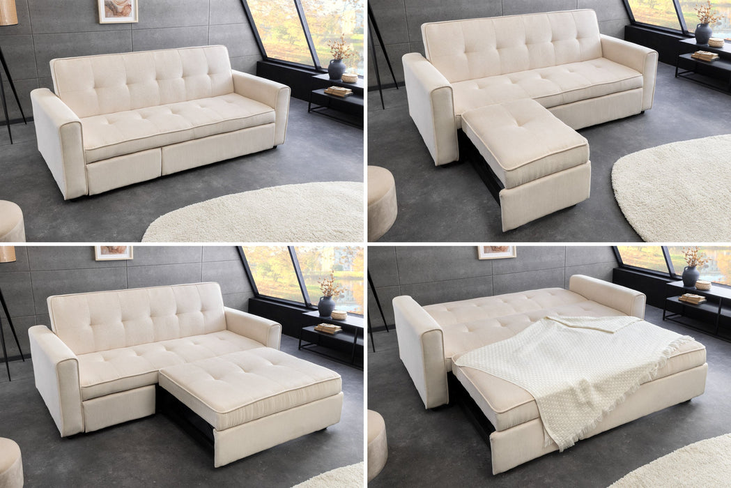 Schlafsofa Venedig 180cm 2-Sitzer Cord beige - Bild 3