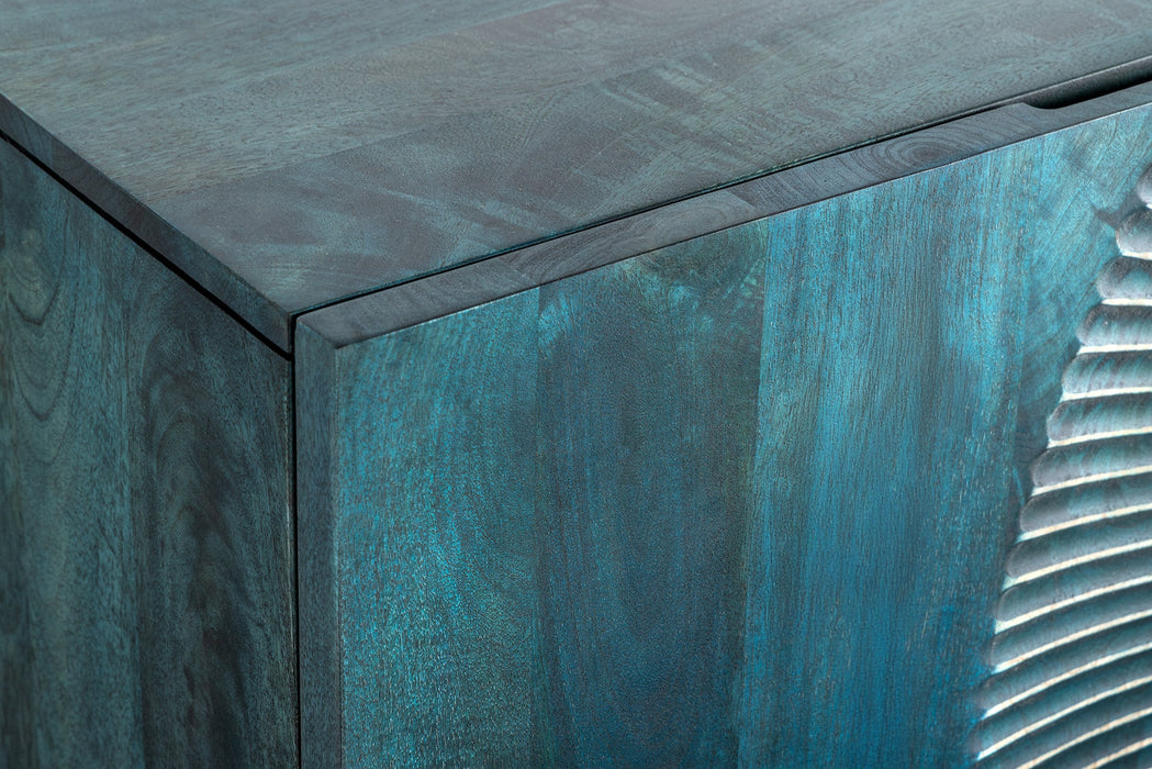 Sideboard Rigi 180cm 3D Mangoholz türkis
