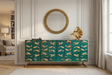 Sideboard GOLDEN Lagune 180cm 3D Mango Holz türkis Metall gold - Bild 2