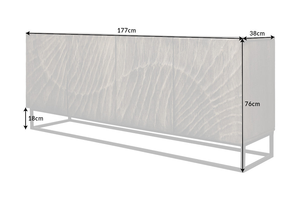 Sideboard Val Ferret 177cm Akazie grau