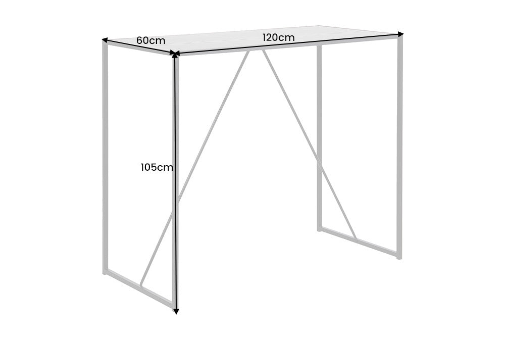 Stehtisch Sleek Line 120cm schwarz Marmoroptik