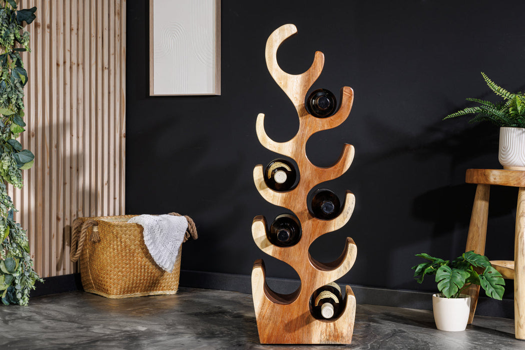 Weinregal Artemi 80cm für 10 Flaschen Suarholz natur