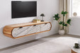 TV-Board Natural 160cm hängend Akazie Timber natur mit Rock Look Front - Bild 2