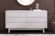 Sideboard Abstry 150cm 3D weiß mit weißer Marmorplatte aus Keramik - Bild 3