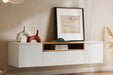 TV-Board Penthouse 160cm hängend weiß natur - Bild 2