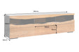 TV-Board Pure Akazie 180cm Akazie Holz Naturkante mit LED Licht - Bild 6
