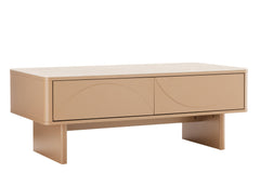Couchtisch Abstry 120cm 3D natur mit Keramikplatte aus Travertinmarmor