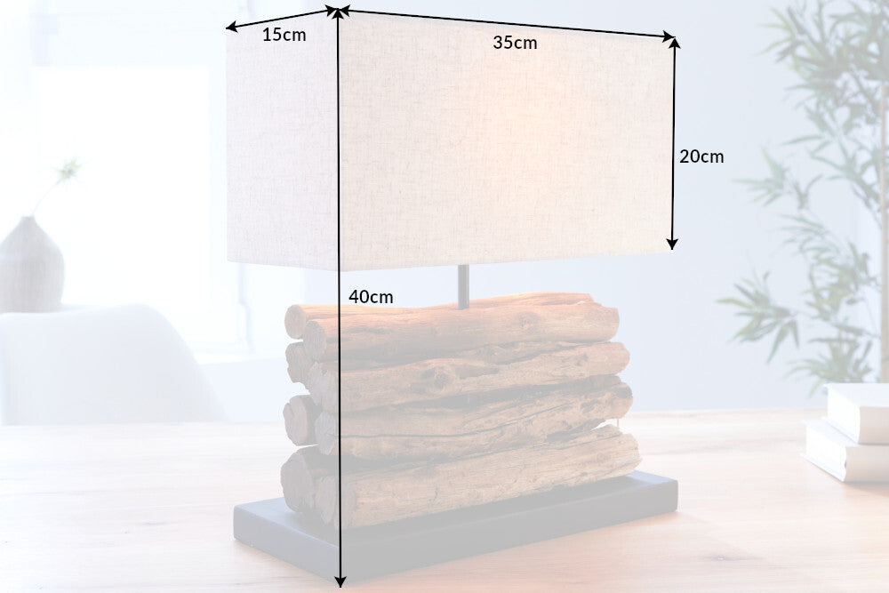 Tischleuchte Perifere Treibholz beige