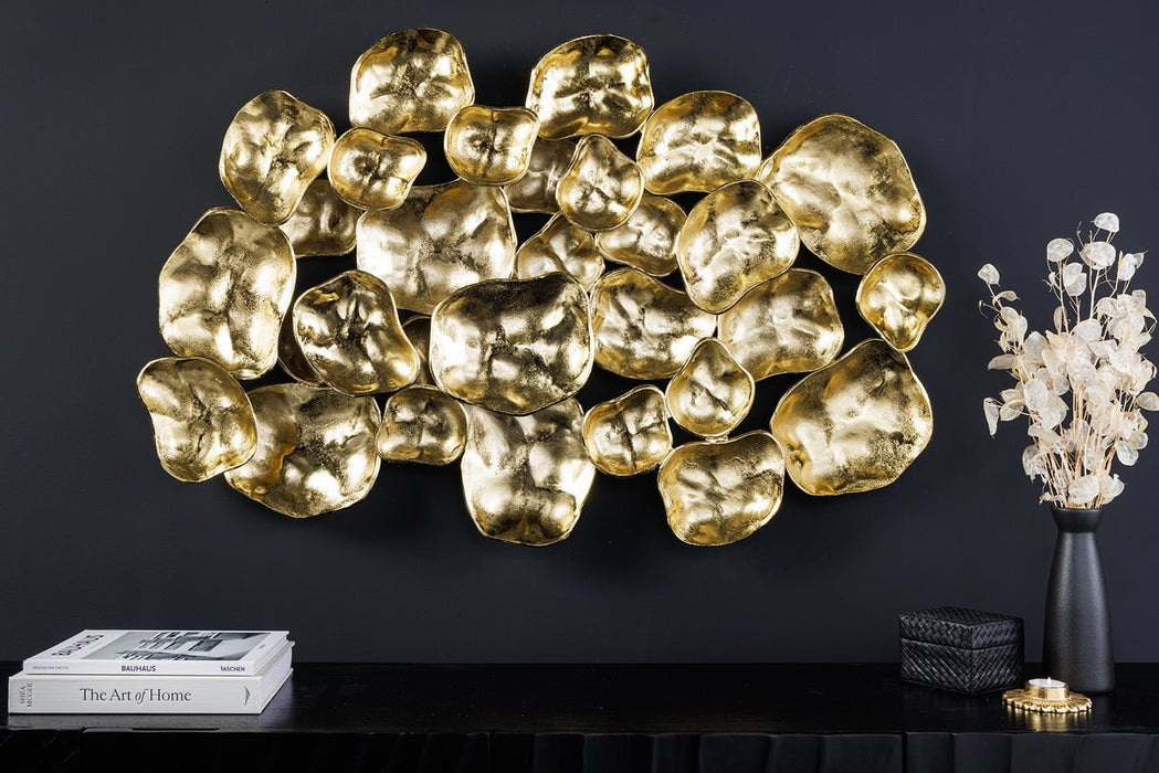 Wanddeko Variant 100cm gold handgefertigt
